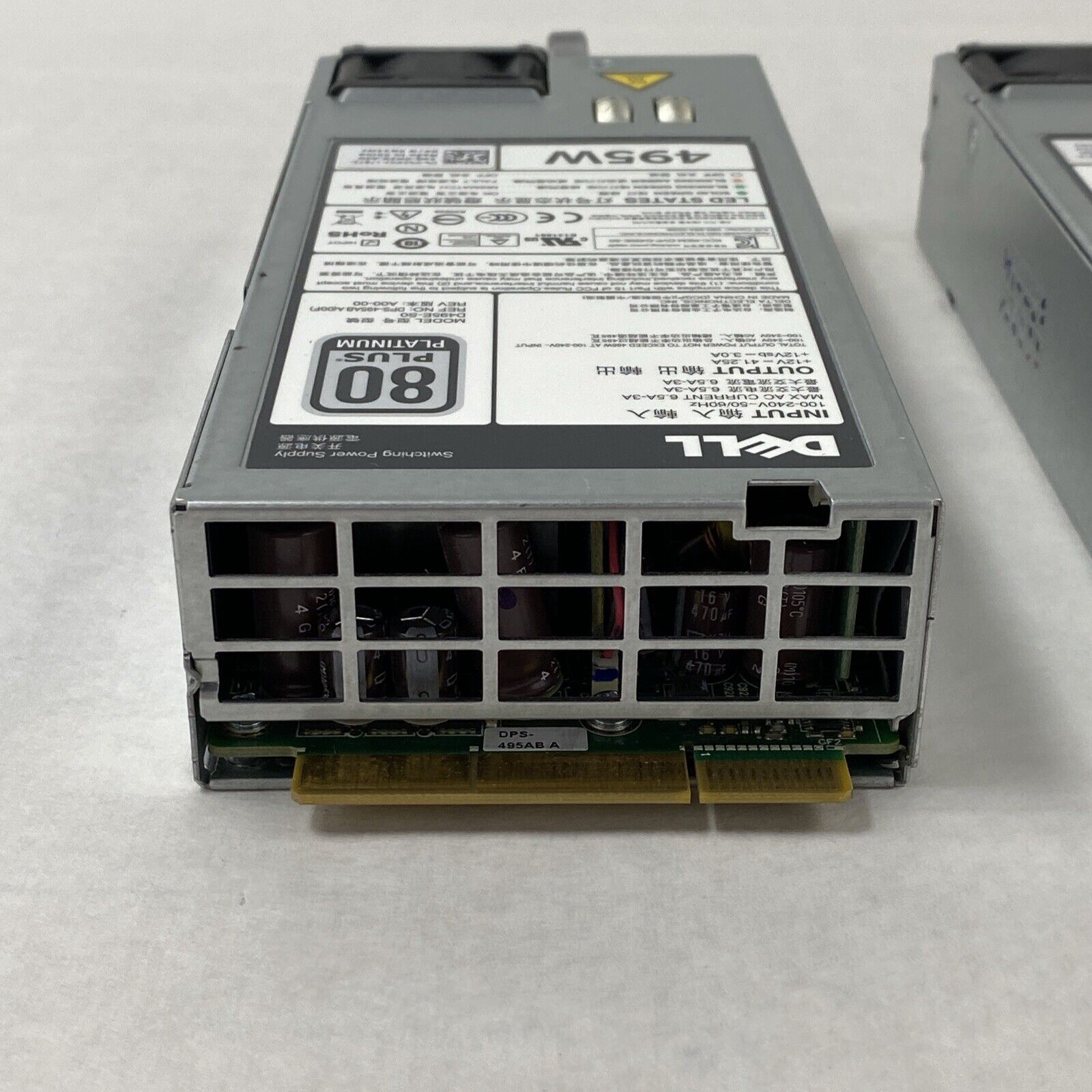 Lot of 2 Dell N24MJ D495E-S0 80 Plus Platinum 495W Power Supply