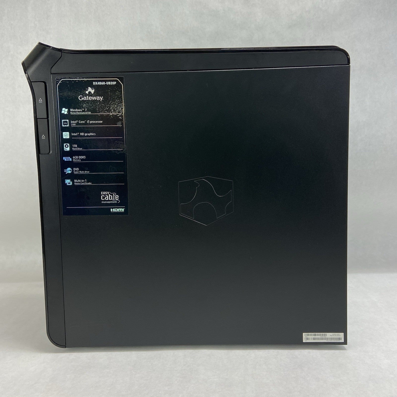 Gateway DX4860 MT Intel Core i3-2100 3.1GHz 6GB RAM No HDD No OS3