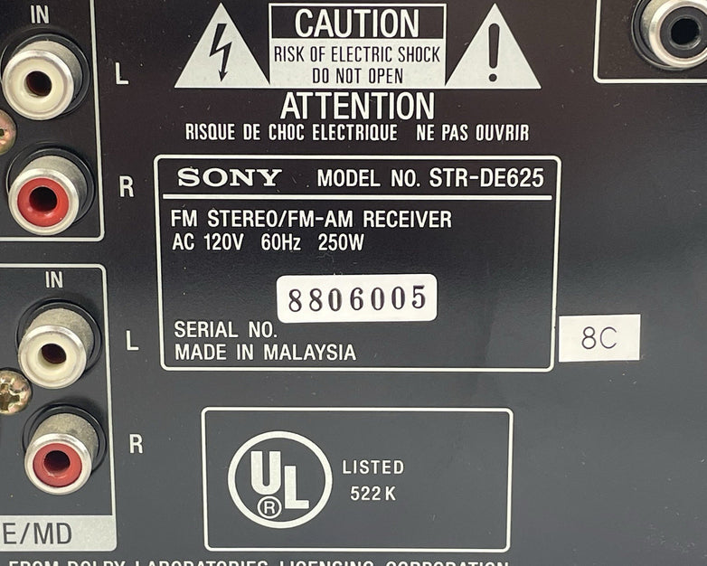 Sony STR-DE625 AM/FM Stereo AV Tested