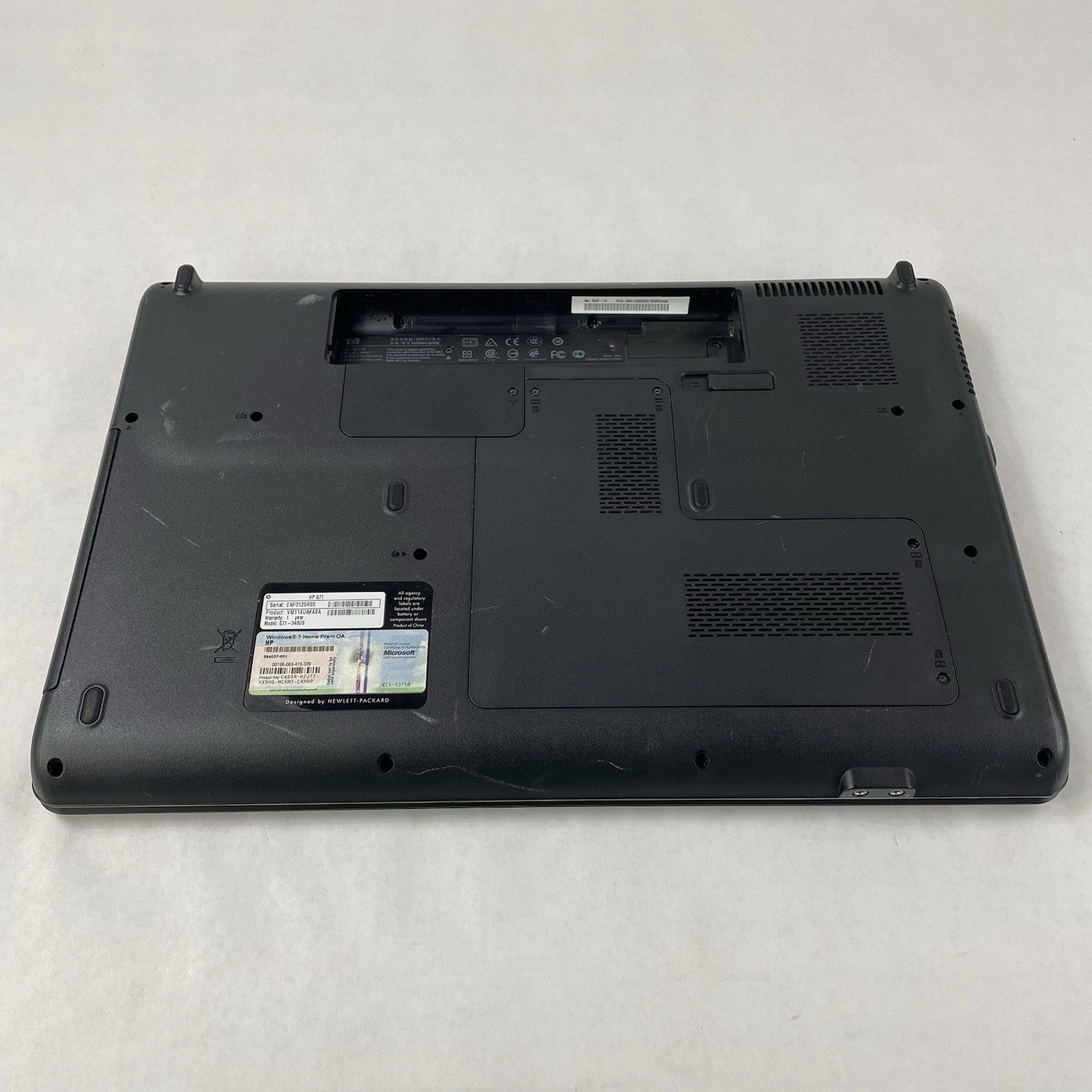 HP G71 NoteBook 16.9" Core 2 Duo t6600 2.20 GHz 4 GB RAM No SSD/OS/AC/Battery14