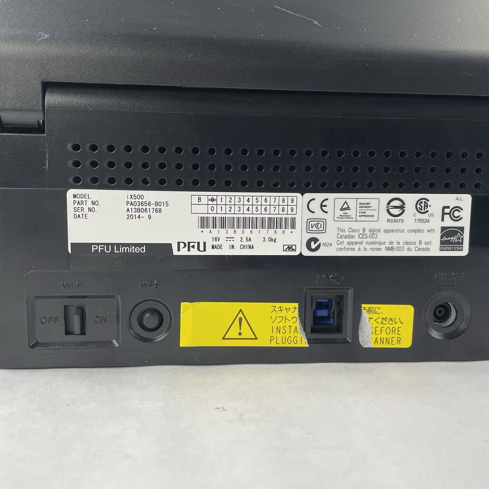 Fujitsu PA03656-B015 SnapScan ix500 Document Scanner No AC - Tested9