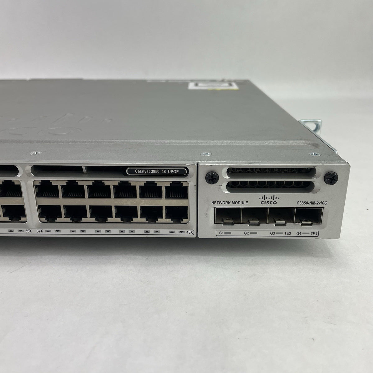 Cisco Catalyst WS-C3850-48U-S V06 48 Port Switch Tested w/C3850-NM-2-10G 2x PSUs2