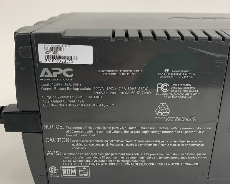 APC BX900R Back-UPS XS 900 Uninterruptible Power Supply No Batteries Tested