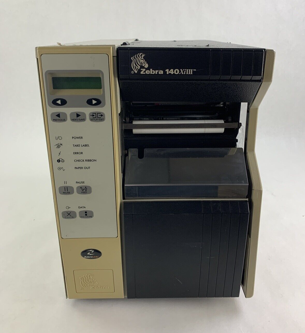 Zebra 140Xi III Label Thermal Printer 200 DPi Serial and Network Cracked Side