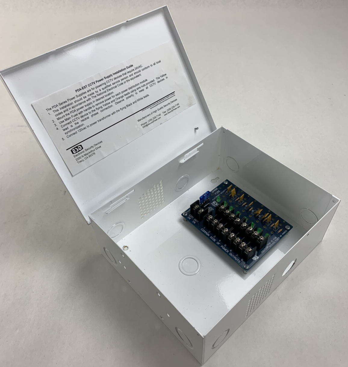 ESD PDA-EST8 CCTV Power Supply Box Untested