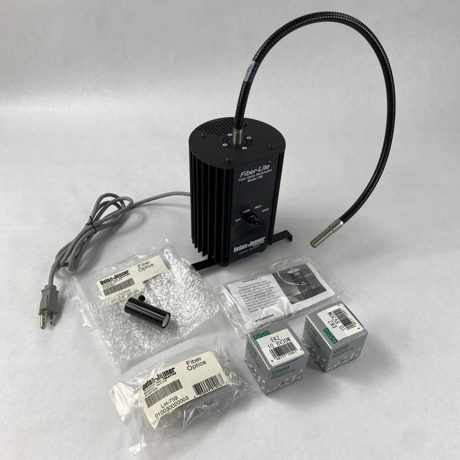 Dolan Jenner Fiber-Lite 190 Fiber Optic Illuminator w/ Gooseneck Light0