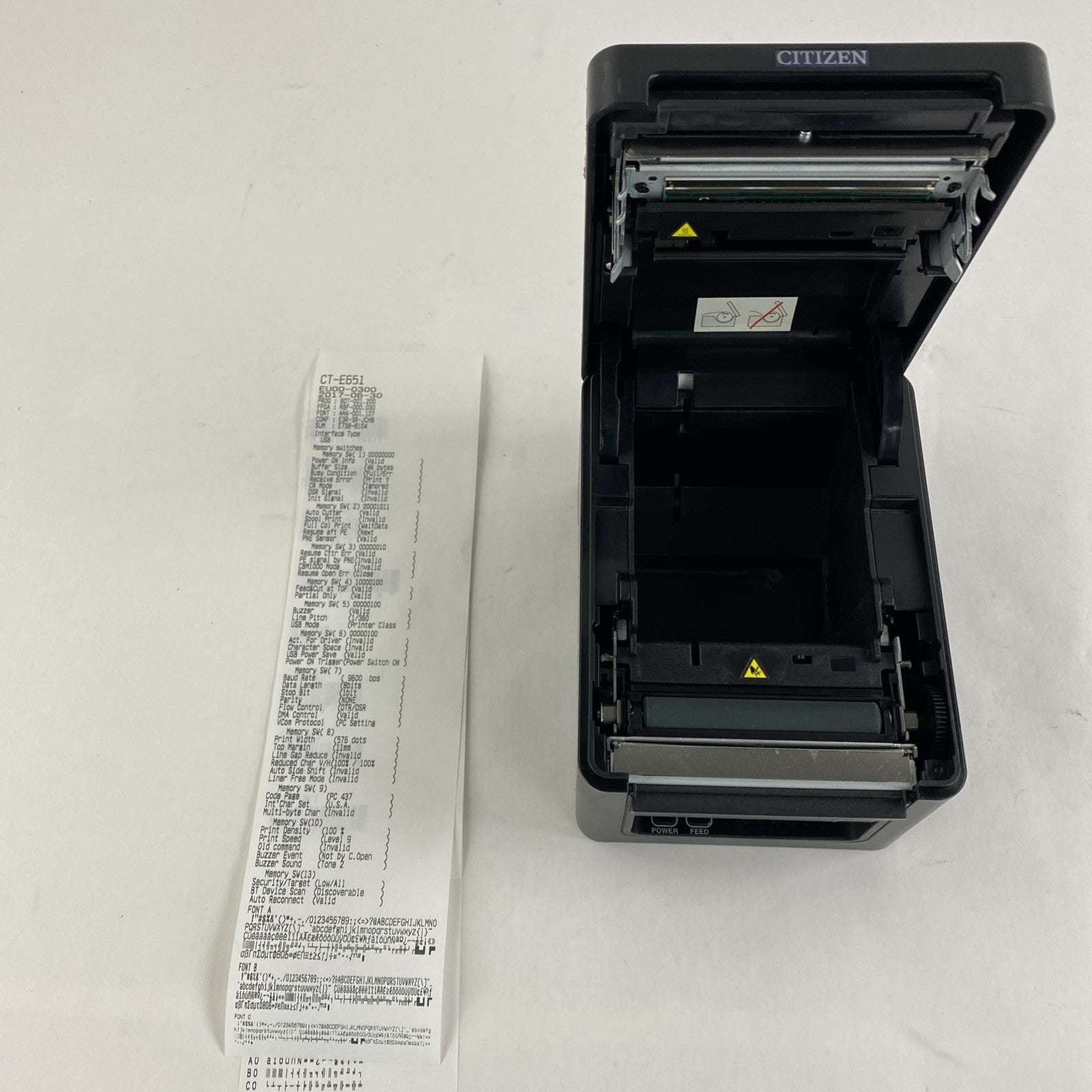 Citizen CT-E651 Thermal Printer Tested No Cords No Page Count10