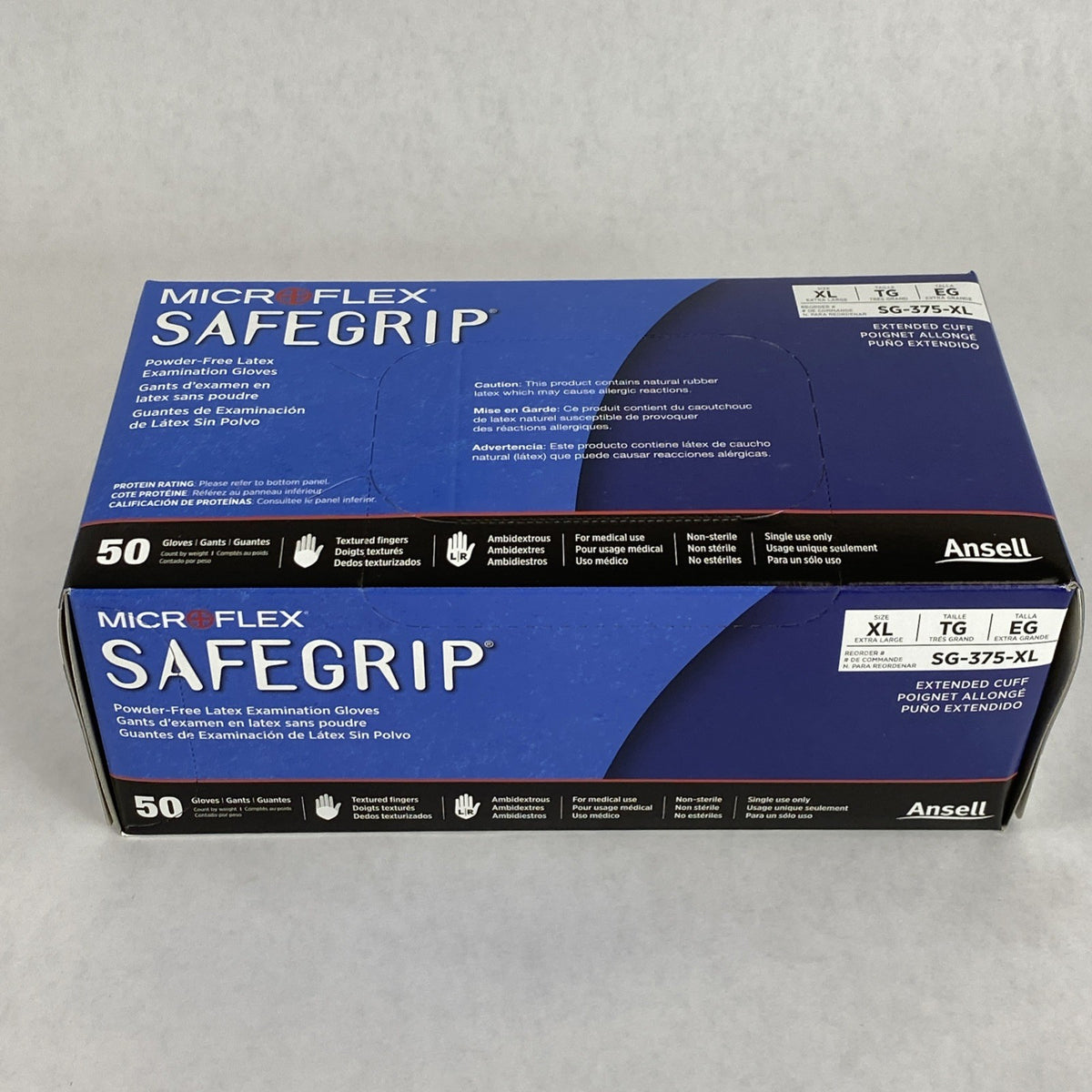 Ansell Microflex SafeGrip SG-375-XL Latex Exam Gloves Extra Large - 500 Count7