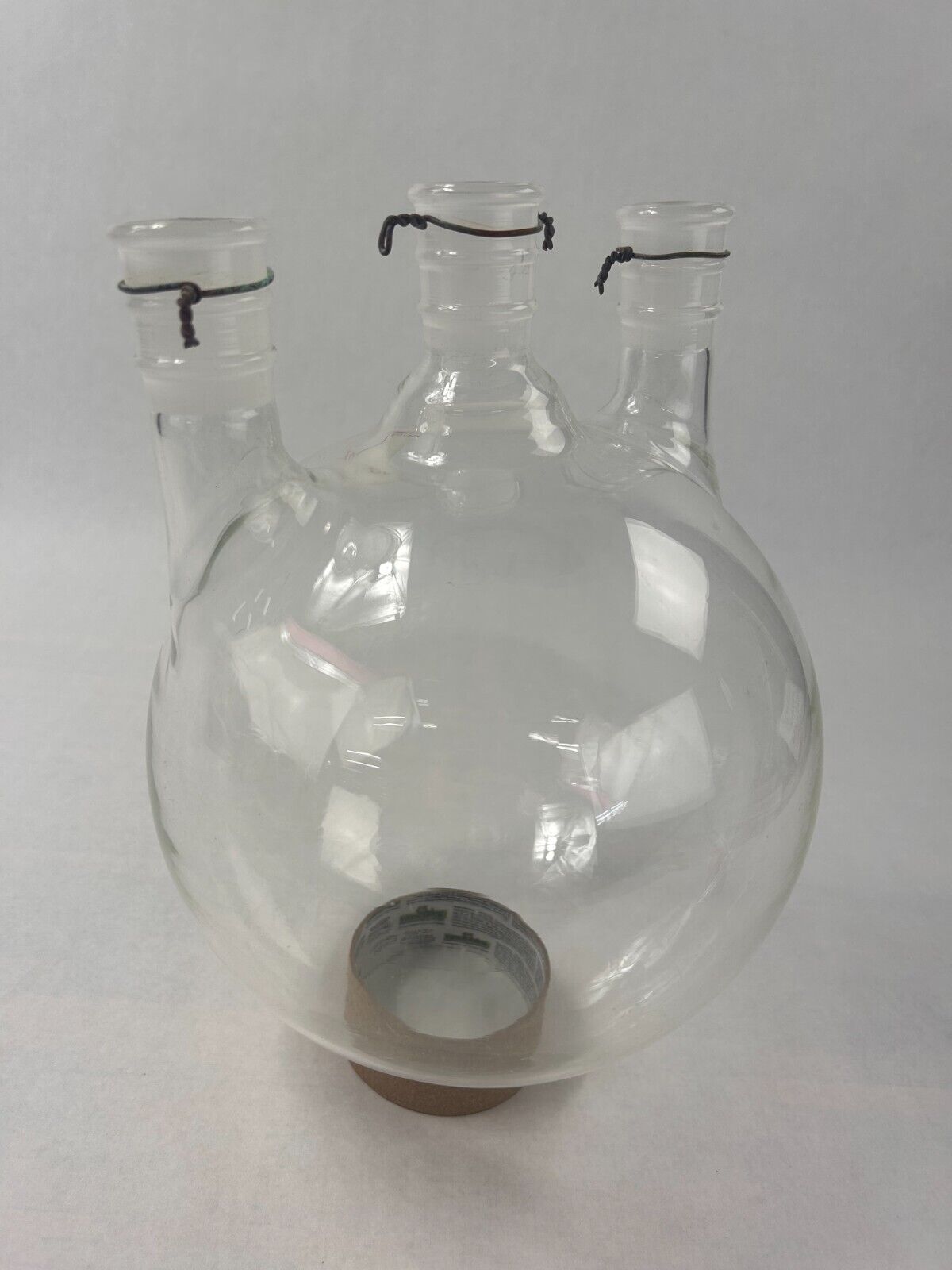 ACE Glass 5000mL 3-Neck Vertical Round Reaction Flask 29/42 Joints