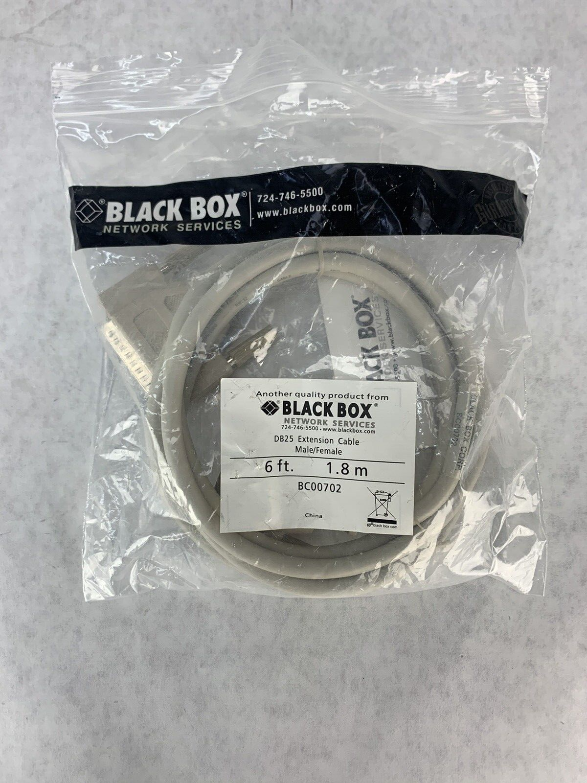 Black Box BC00702 DB25 Extension Cable
