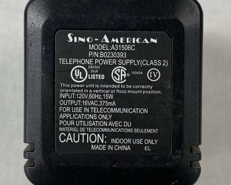 Sino-American Model: A31506C PN: A0673073 AC Adapter