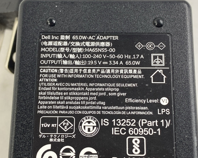 Dell HA65NSS-00 65W 19.5V 3.34A Small Barrel AC Adapter - Lot of 3