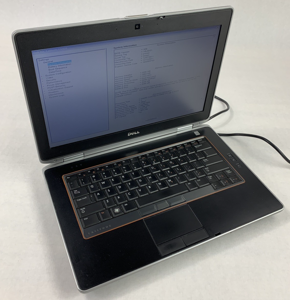 Dell Latitude E6420 14" i3-2330M 2.2 GHz 4 GB Ram No OS No HDD No Batt No AC