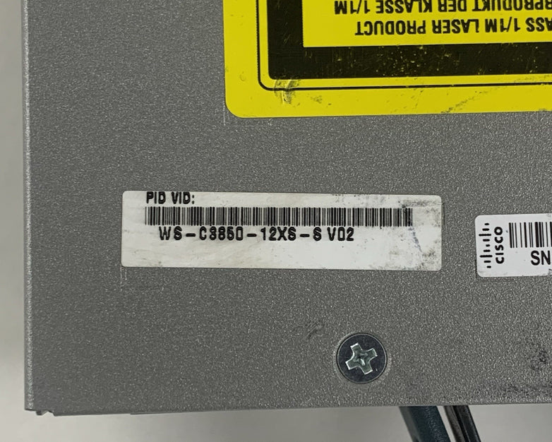 Cisco WS-C3850-12XS-S 12-Port SFP+ 10Gb 3850 Switch-No Power Cord