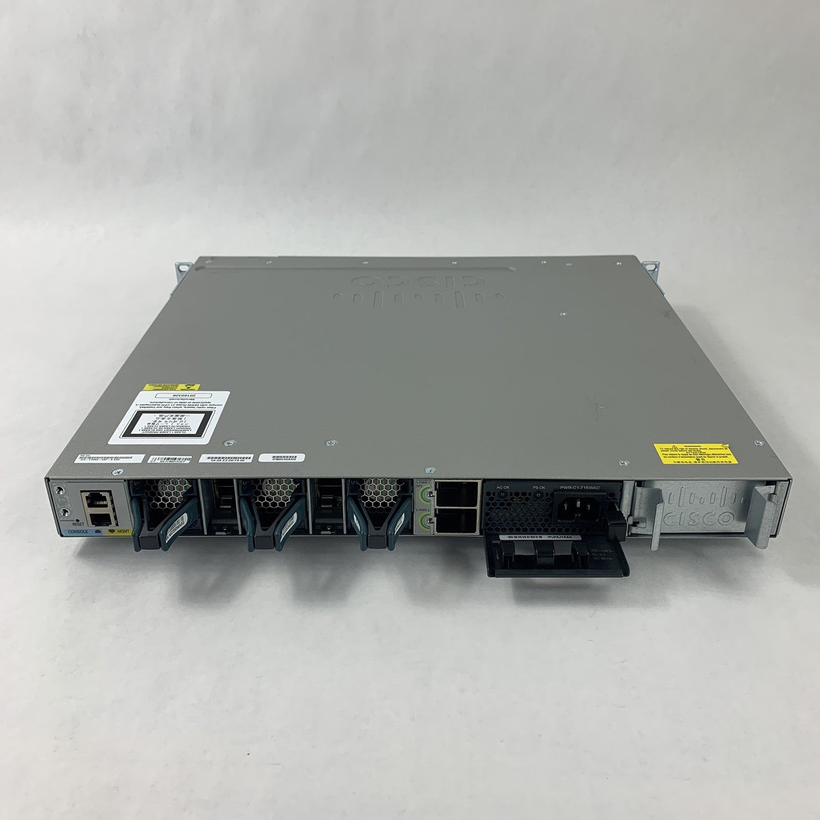 Cisco WS-C3850-48P-S V06 Catalyst 3850 w/ C3850-NM-4-1G Switch Tested Reset