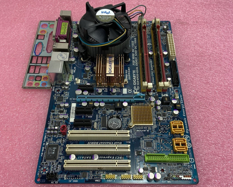 Gigabyte EP35-DS3L Motherboard Intel Core 2 Quad Q6600 2.4GHz 2GB RAM w/Shield