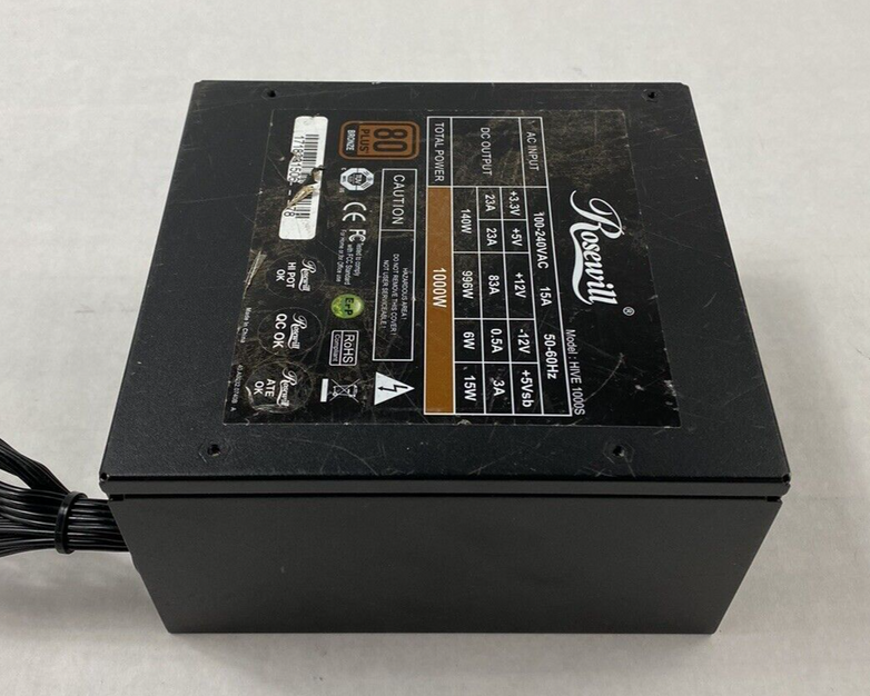 Rosewill HIVE-1000S 80 Plus Bronze Semi Modular Power Supply with Cables Tested