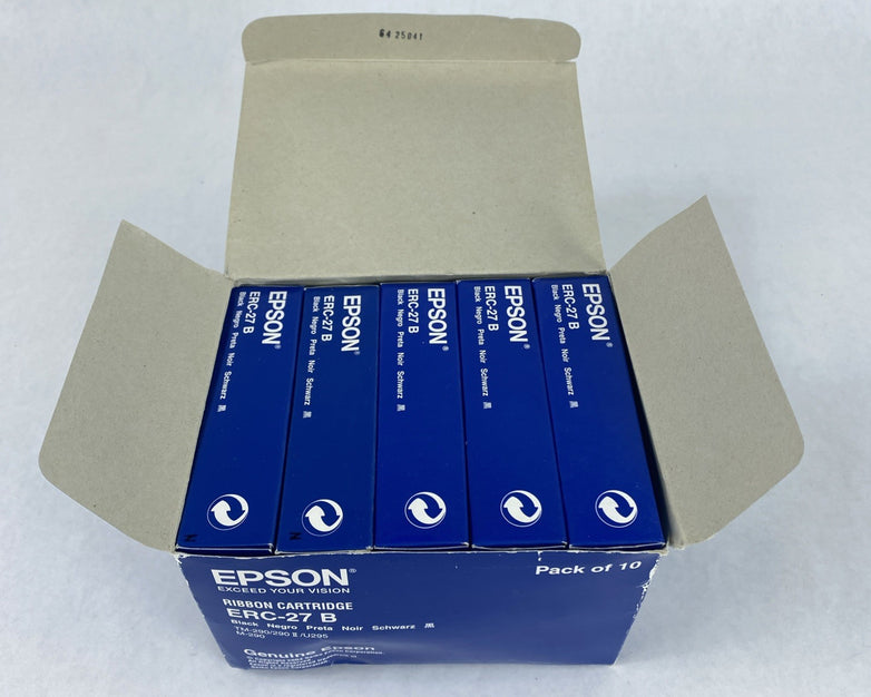 Epson ERC-27B Ribbon Cartridge Open Box Sealed Lot of 10