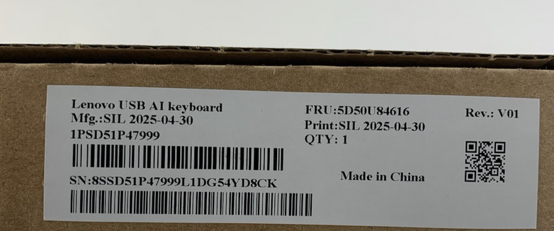 Lenovo 1PSD51P47999 1PSD51P48046 Traditional Keyboard USB AI Black Lot of 4