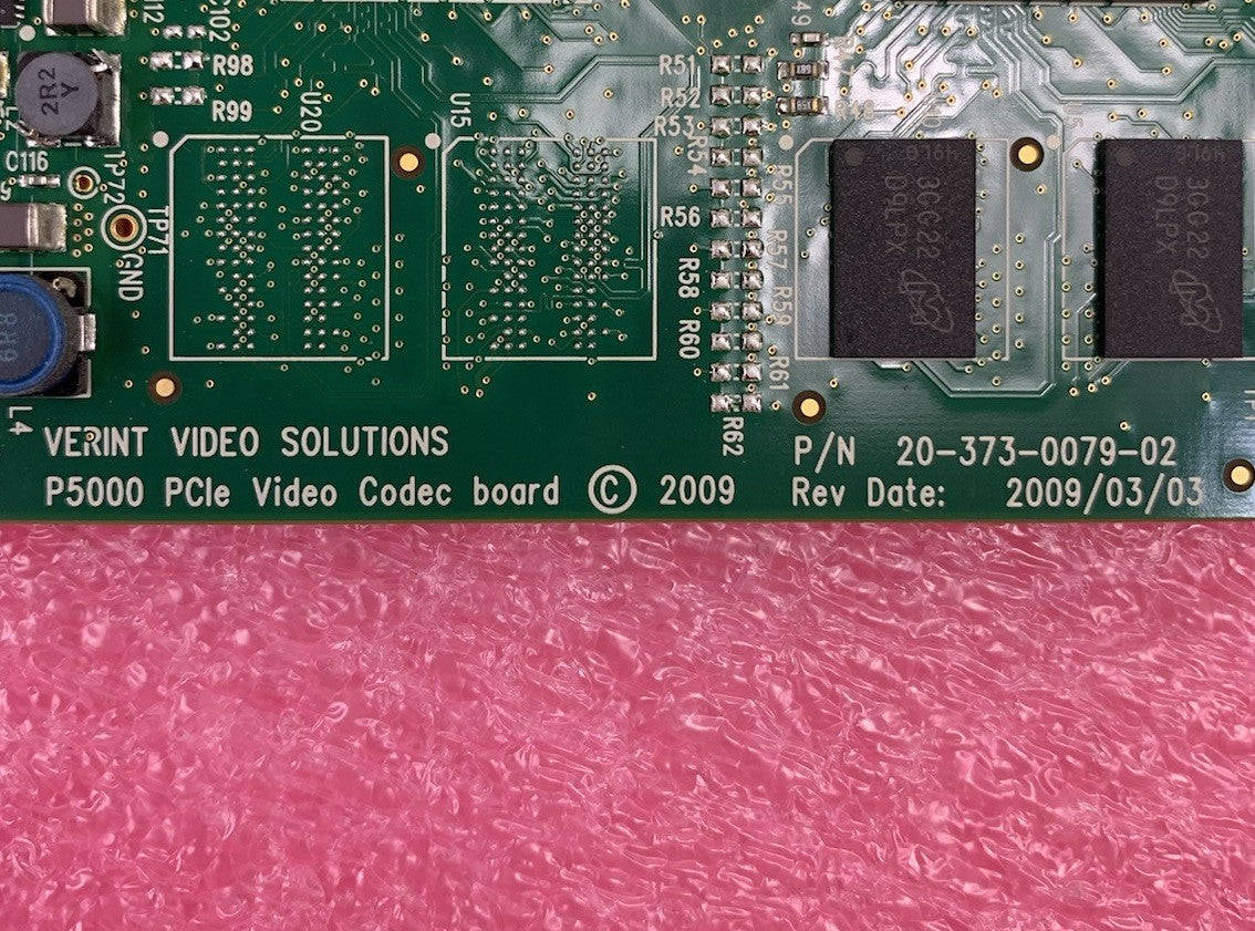 Verint Video Solutions 20-373-0079-02 P5000 PCIe Video Codec Board