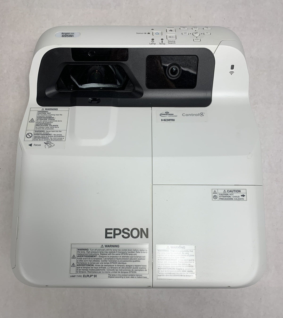 Epson PowerLite 695Wi H740A LCD Lamp Projector 3941 Lamp Hours - No Remote5