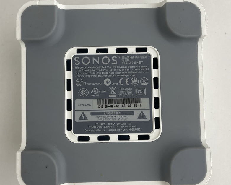 Sonos Connect Tested Working Reset No Power Cord