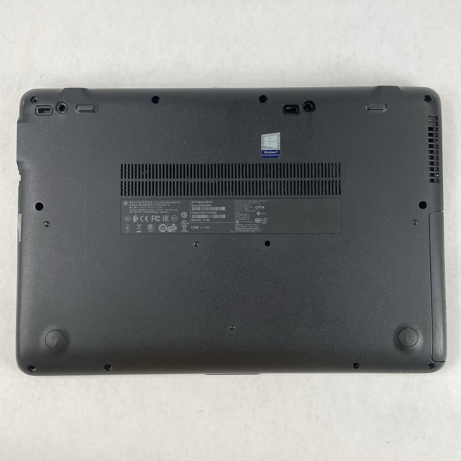 HP ProBook 650 G2 15.6" i5-6200U 2.30GHz 8GB RAM No SSD/OS/AC/Batt - READ13