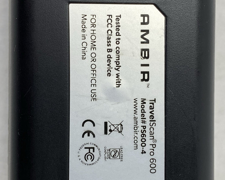 Ambir Technology PS600-4 TravelScan Pro 600 No USB Cable (Lot of 2)