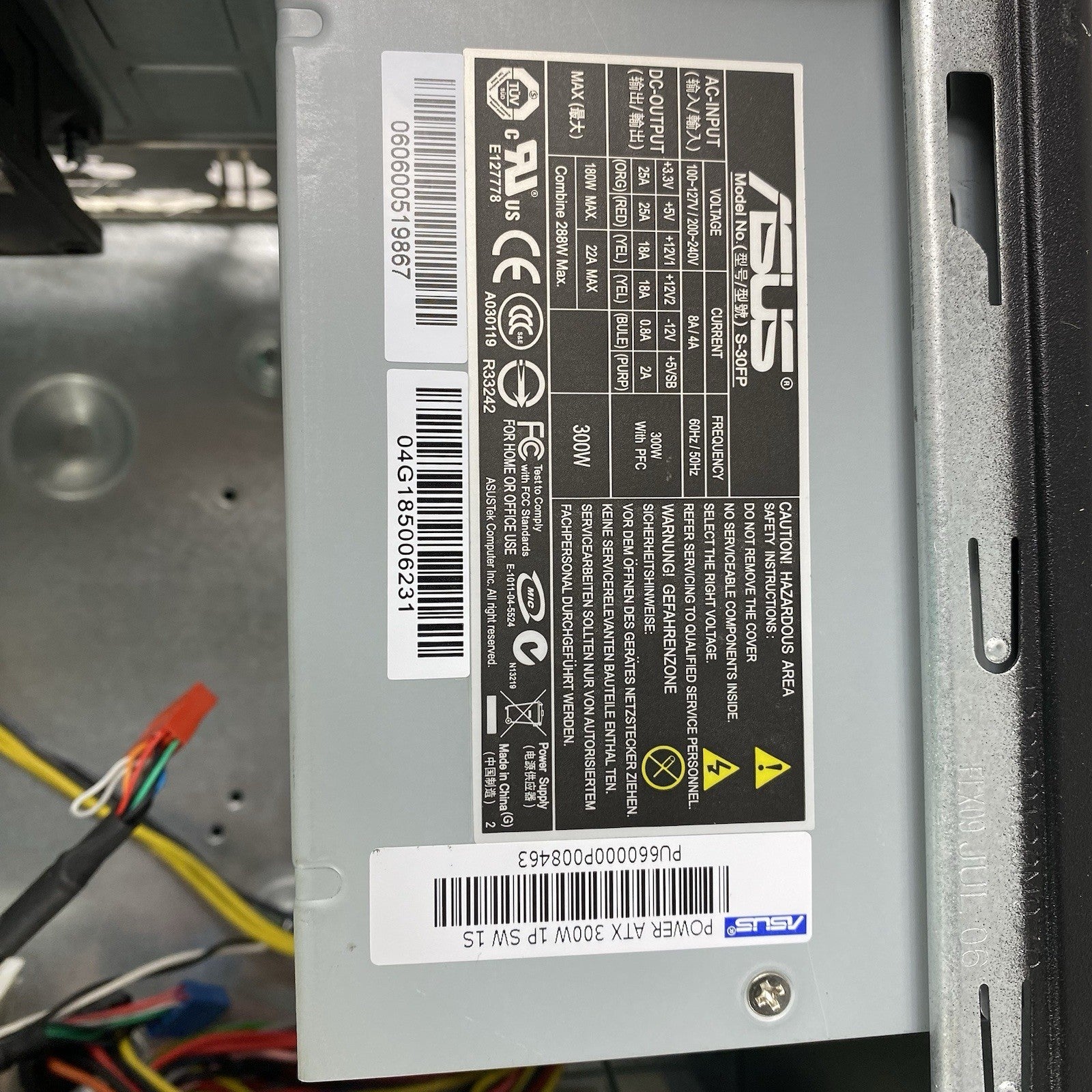 ASUS Desktop Barebone MicroATX Computer Case with 300W Power Supply