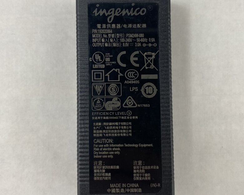 Lot of 2 Genuine OEM Ingenico PSM24W-080L6 24W 8V 3A AC Adapter