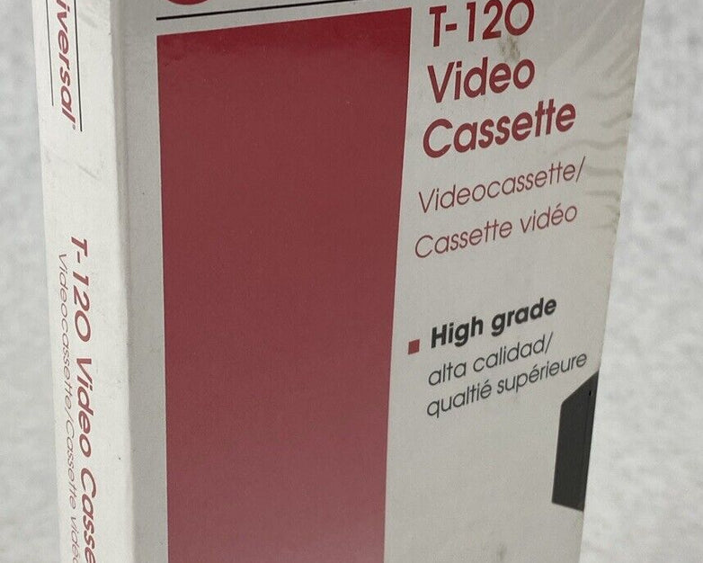 Lot( 3 ) Universal T-120 Blank VHS High Grade 2hr to 6hr Video Cassette Tape