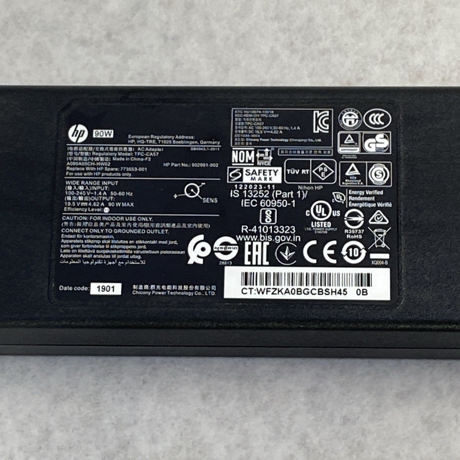 HP TPC-CA57 7.4mm 19.5V 4.62A 90W AC Power Adapter (Lot of 2)