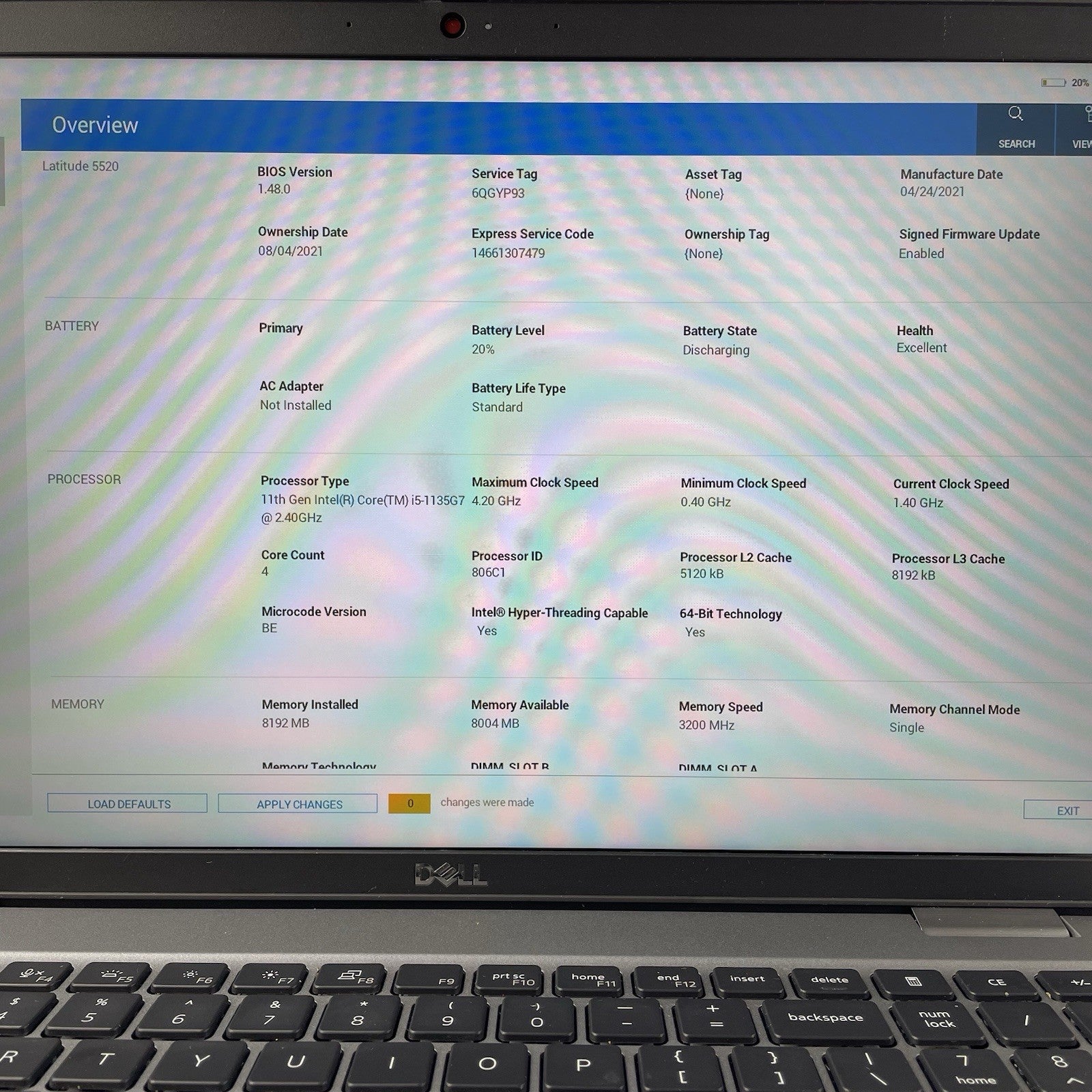 Dell Latitude 5520 15.6" i5-1135G7 2.4GHz 8GB RAM No SSD/OS/AC - Scratched Paint3
