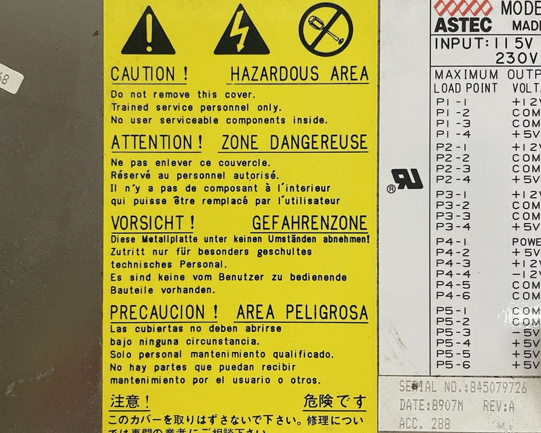 Astec AAI6320 Power Supply