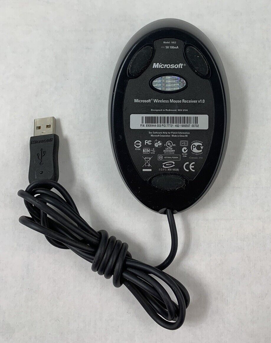 Microsoft 1053 Wireless Mouse Receiver 1.0 (Lot of 3)