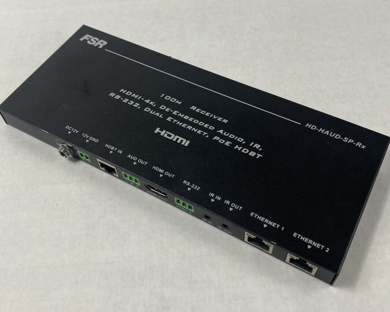 FSR HD-HAUD-SP-Rx 100M Receiver HDMI-4K De-Embedded Audio Untested
