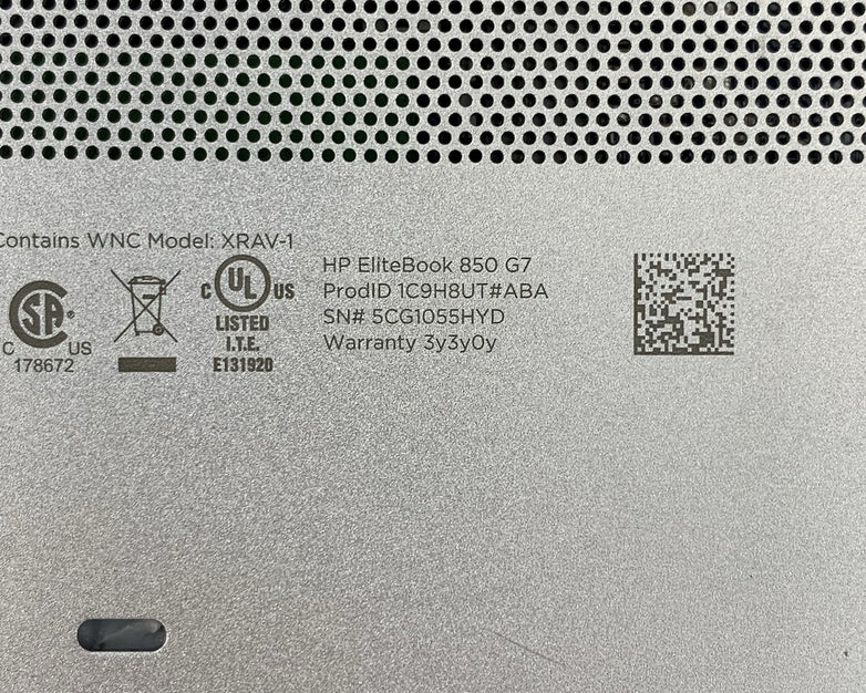 HP EliteBook 850 G7 Laptop 15.6" i5-10310U 1.70 GHz 8 GB RAM No OS/SSD/AC