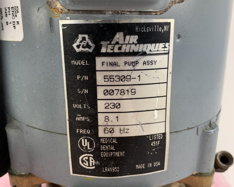 Air Techniques VacStar Dental Final Pump ASSY System 1104365418 55309-1