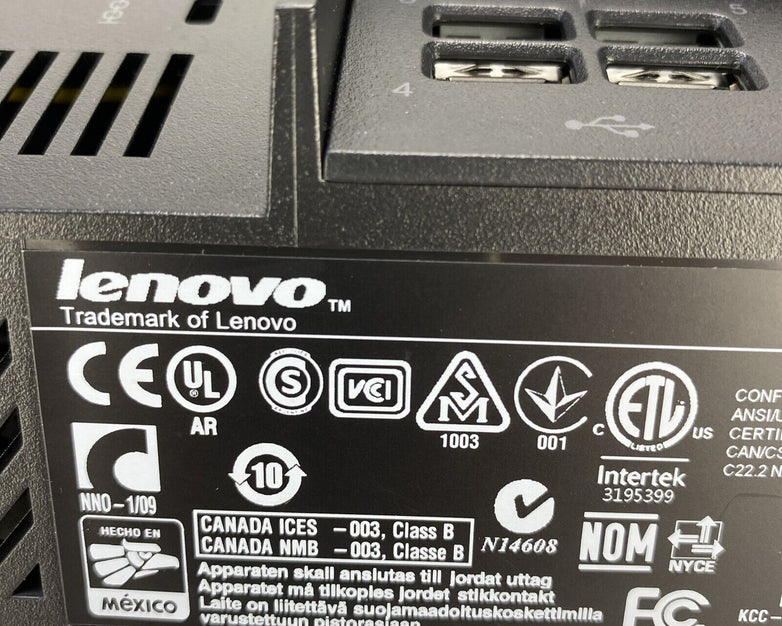 Lenovo ThinkCentre M72z 20" AIO I5-3470S 2.90GHz 4GB RAM No Stand No HDD No OS