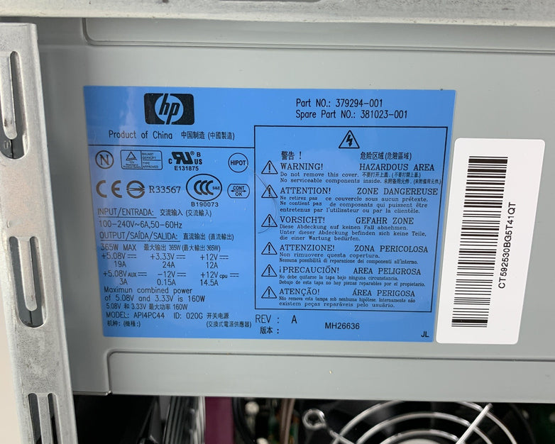 HP Compaq DC7600 MT Desktop Intel Pentium 4 3.20 GHz 512 MB Ram No OS No HDD