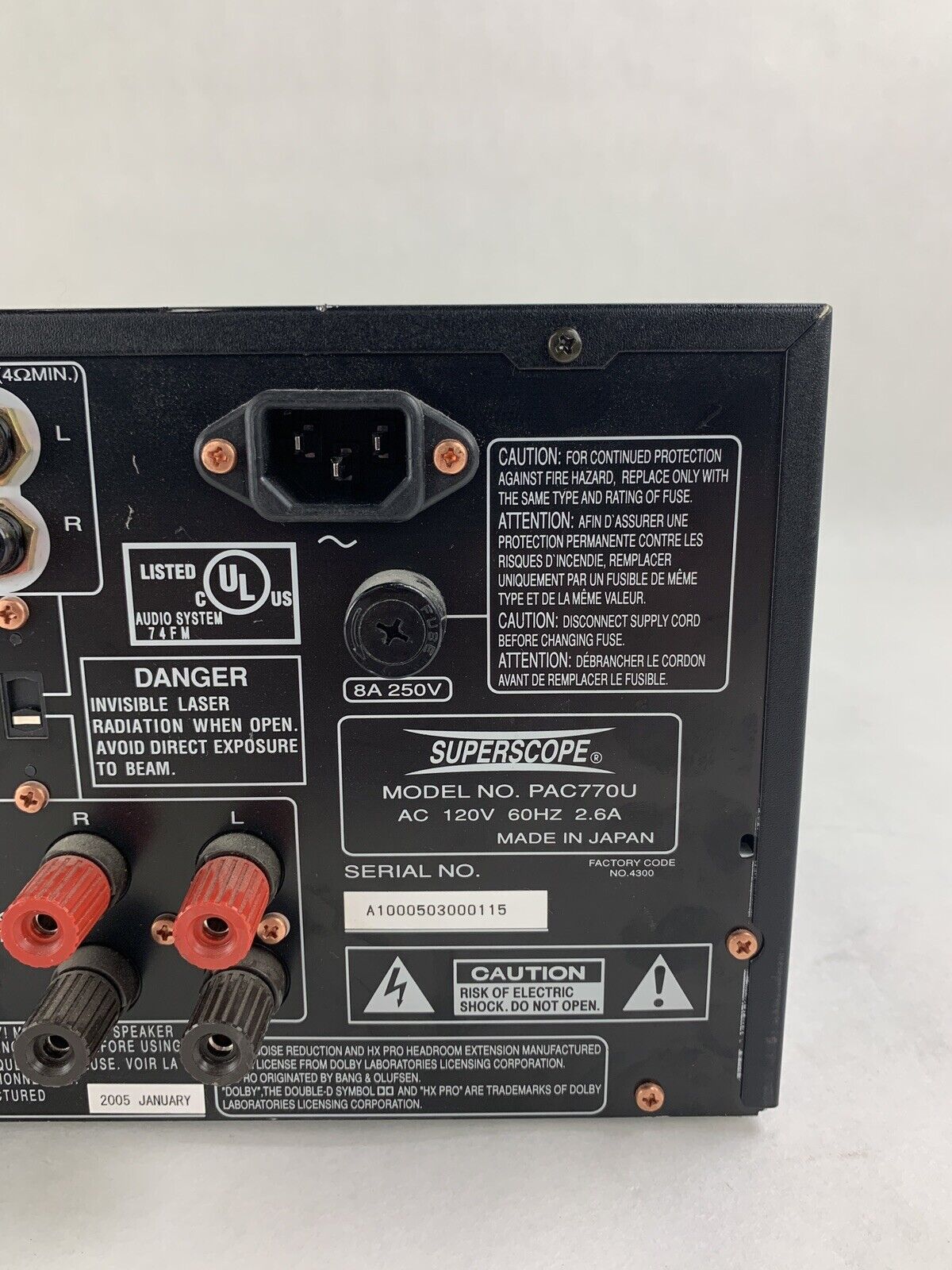 SuperScope PAC770U Professional Sound System Mixer CD Player Tested Mic 1 Bad