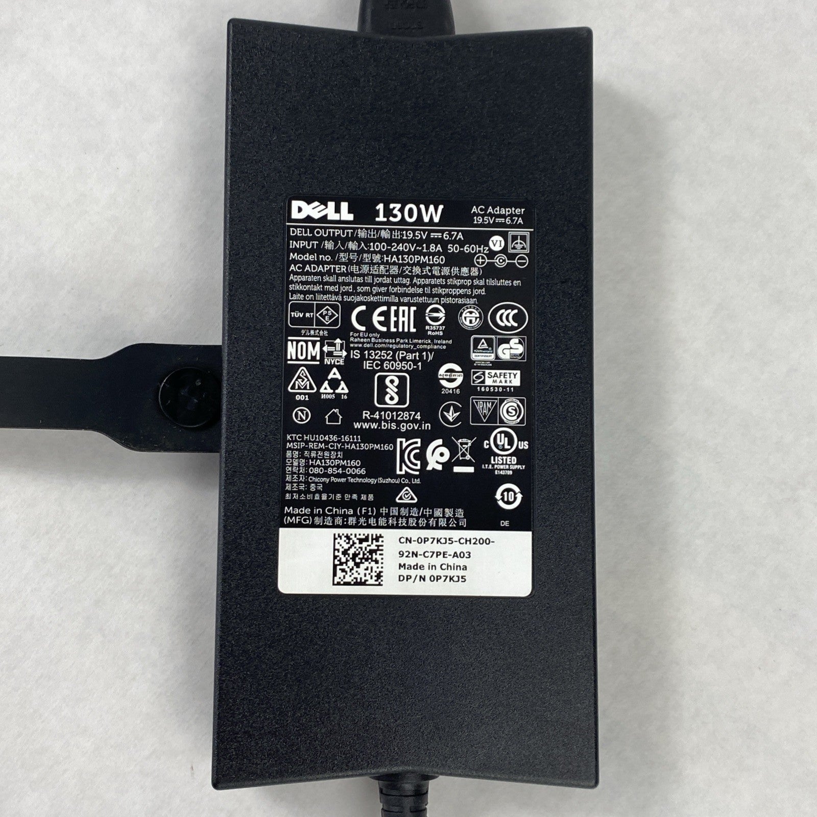 Dell HA130PM160 7.4mm Barrel 130W 19.5V 6.7A Charger AC Adapter (Lot of 10)