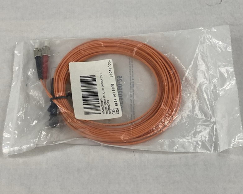 Belkin F2F20290-25 Fiber Optic Jumper Cable Multimode ST PC to MTRJ Female 25Ft