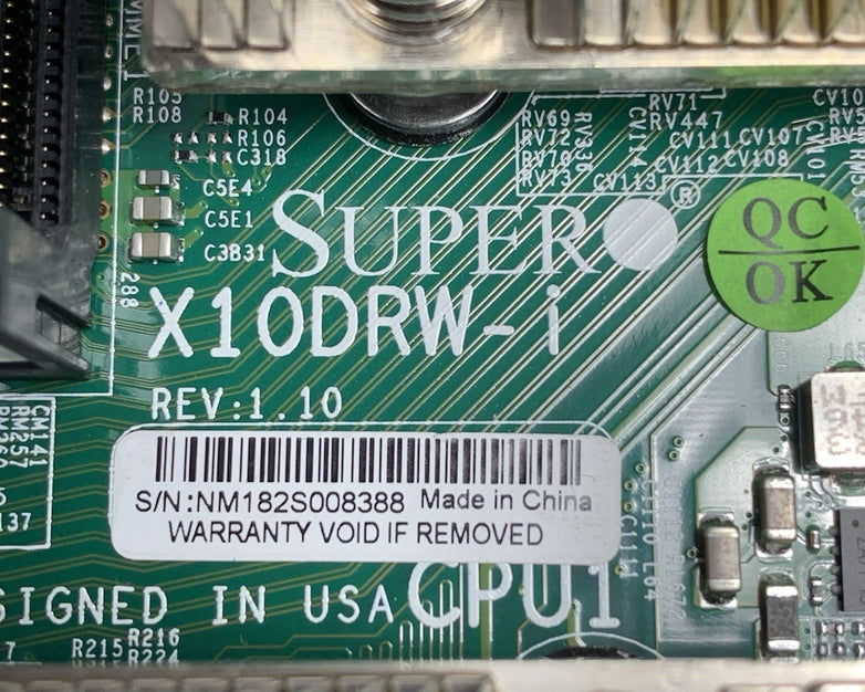SuperMicro X10DRW-I Server Motherboard Intel Xeon E5-2630 V4 2.2GHz 32GB RAM