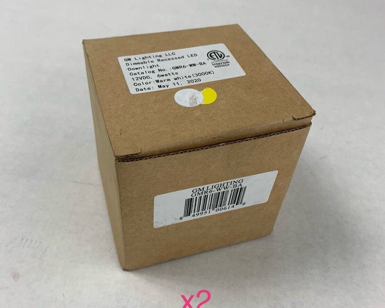 Lot of 2 GM Lighting GMR6-WW-BA Warm White Dimmable LED 3000K