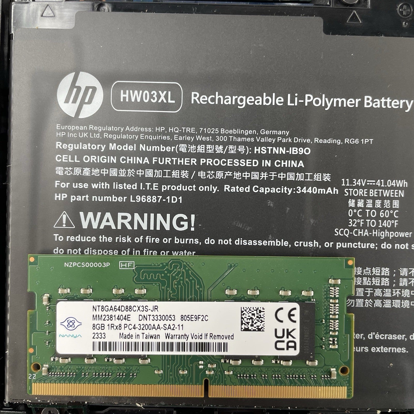 HP Pavilion 15t-eg300 15.6" i7-1355U 3.70 GHz 8 GB RAM No SSD/OS/AC19