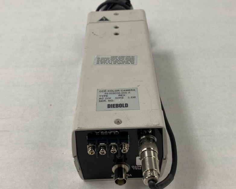 Diebold CCD Camera AC24V 49-008036-000A 25mm APC TV Lens For Parts or Repair