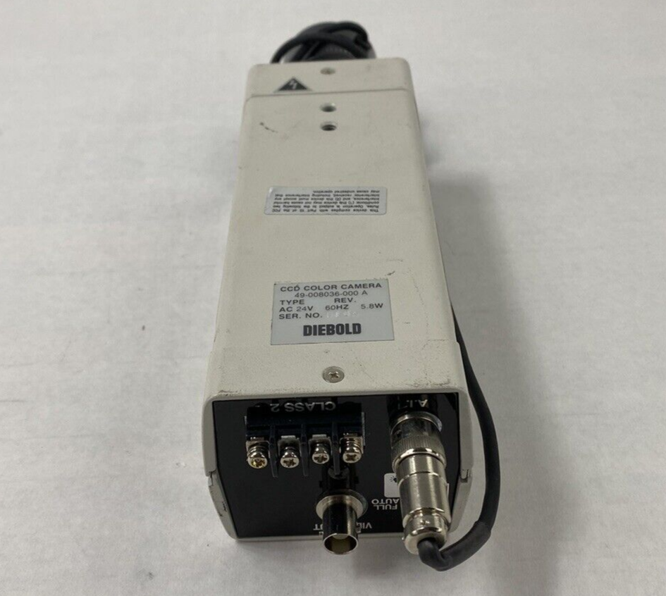 Diebold CCD Camera AC24V 49-008036-000A 25mm APC TV Lens For Parts or Repair