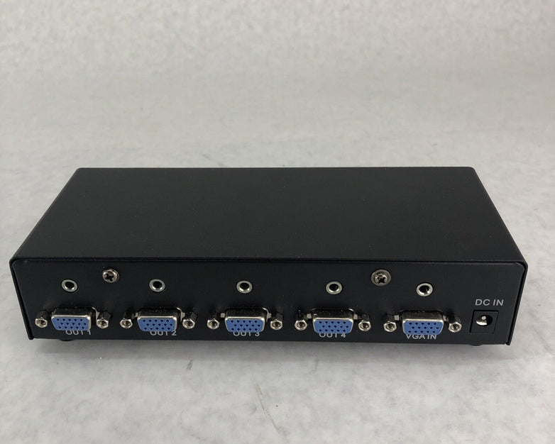 4-Port 350M High Power Drive VGA Audio Splitter CA3504A W/ Instruction Manual