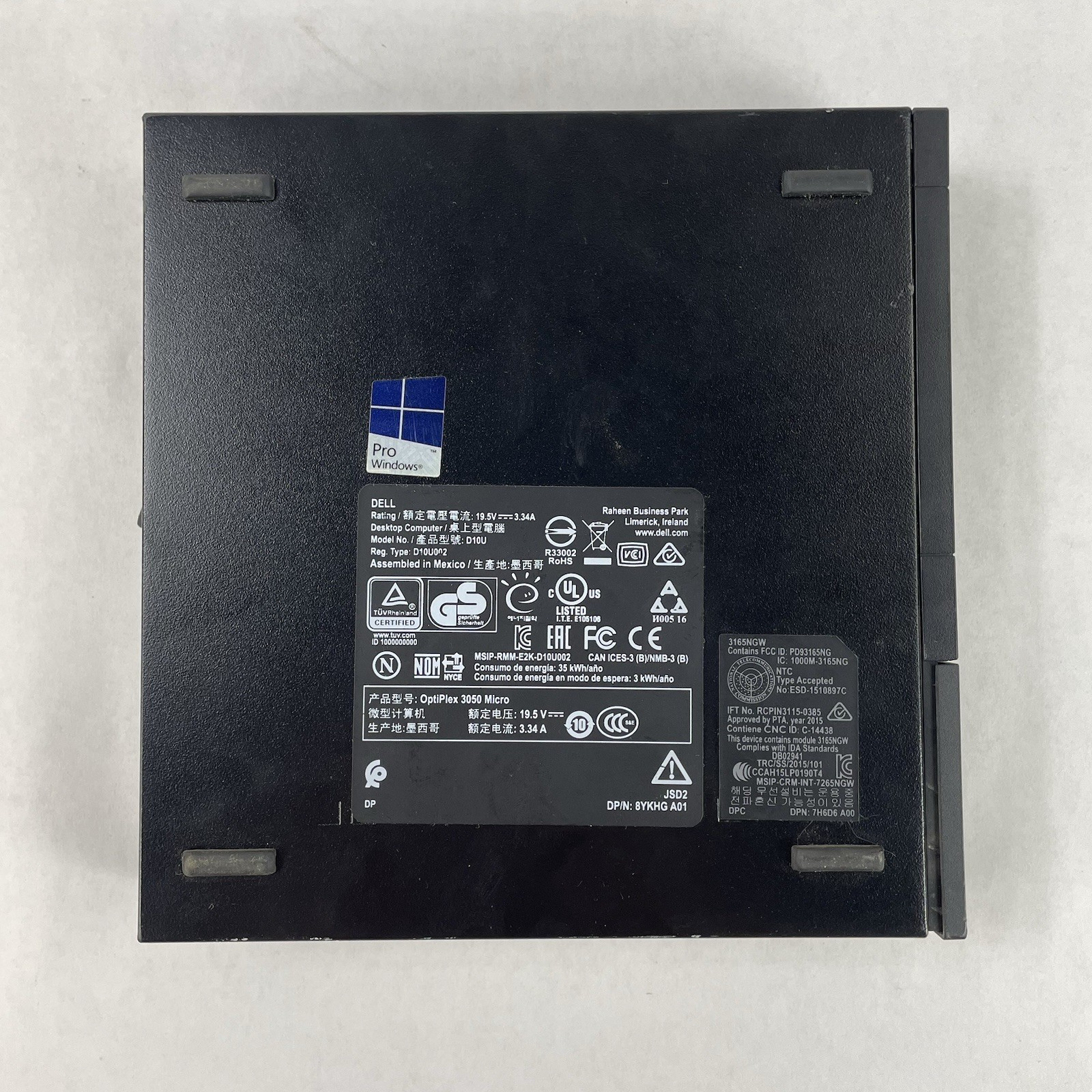 Dell Optiplex 3050 Micro i5-7500T 2.70 GHz 8 GB RAM No SSD/OS/AC - Bad Front9
